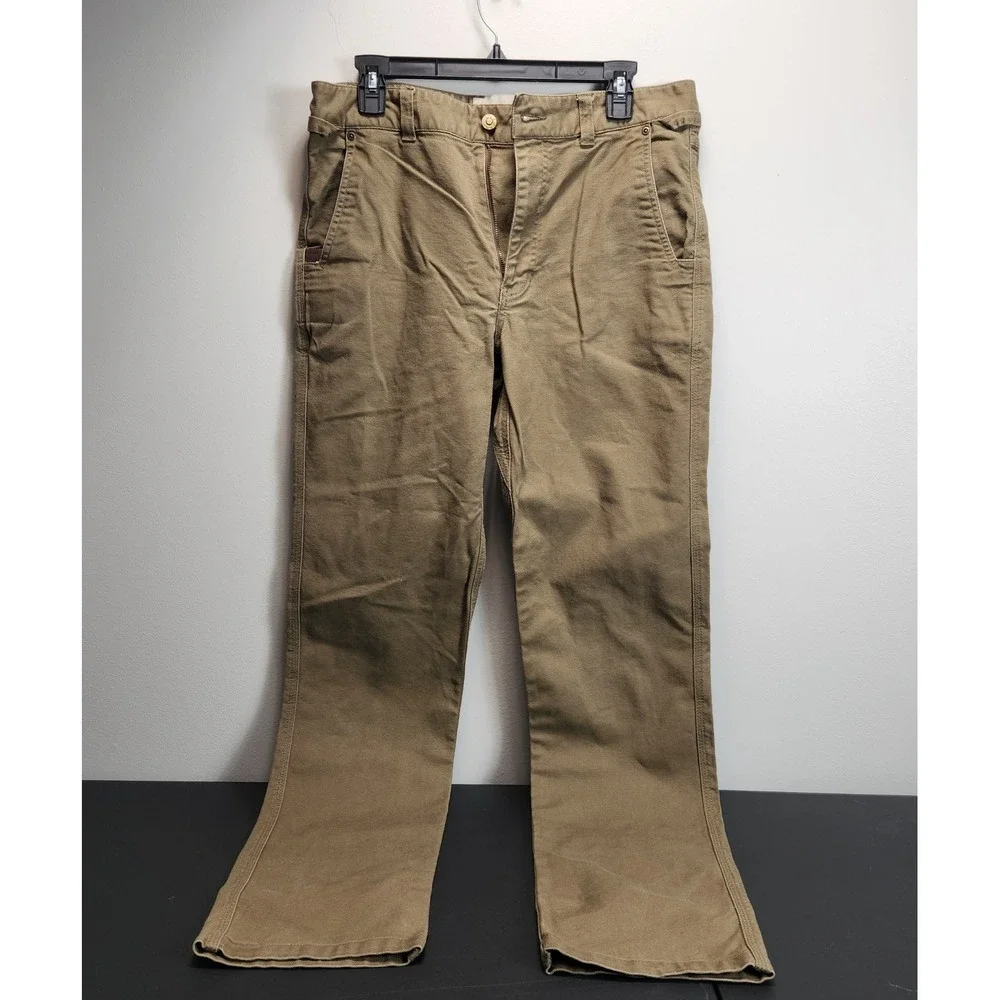Duck Camp Men Brown Brush Pants Straight Leg Outdoor Field Work Trousers 32 T